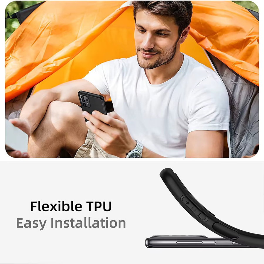 Matte Silikon Schutzhülle für Samsung Galaxy A-Serie in Schwarz - Bild 6