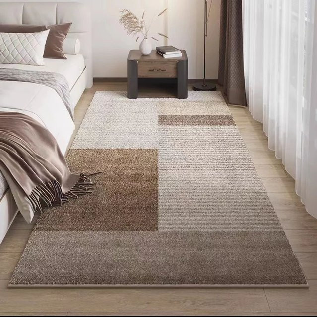 VIKAMA Dekorativer Teppich in Beige, Moderner Kaschmir-Stil mit Abstraktem Design, Waschbar, Rechteckig - Bild 1