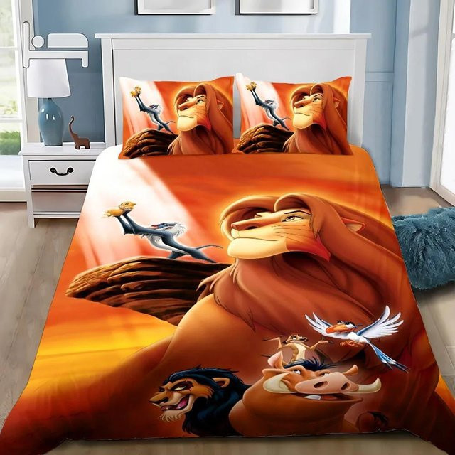 Bettwäsche-Set Paslu Simba König der Löwen mit Bettbezug und Kissenbezug, Mehrfarbig, B/H: 150 x 200 cm - Bild 1