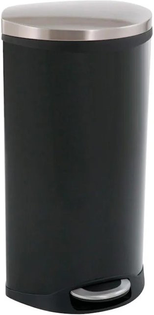 PROREGAL Muschelförmiger Treteimer 30 Liter in Schwarz, H x B x T: 69 x 34 x 37,5 cm - Bild 1