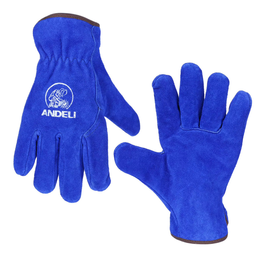 ANDELI Schweißhandschuhe Blau, verschleißfeste Anti-Hitze Arbeitssicherheitshandschuhe für Metallhandwerkzeuge - Bild 2