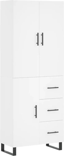vidaXL Highboard Weiß B: 69,5 cm, T: 34,0 cm, H: 180,0 cm - Bild 1