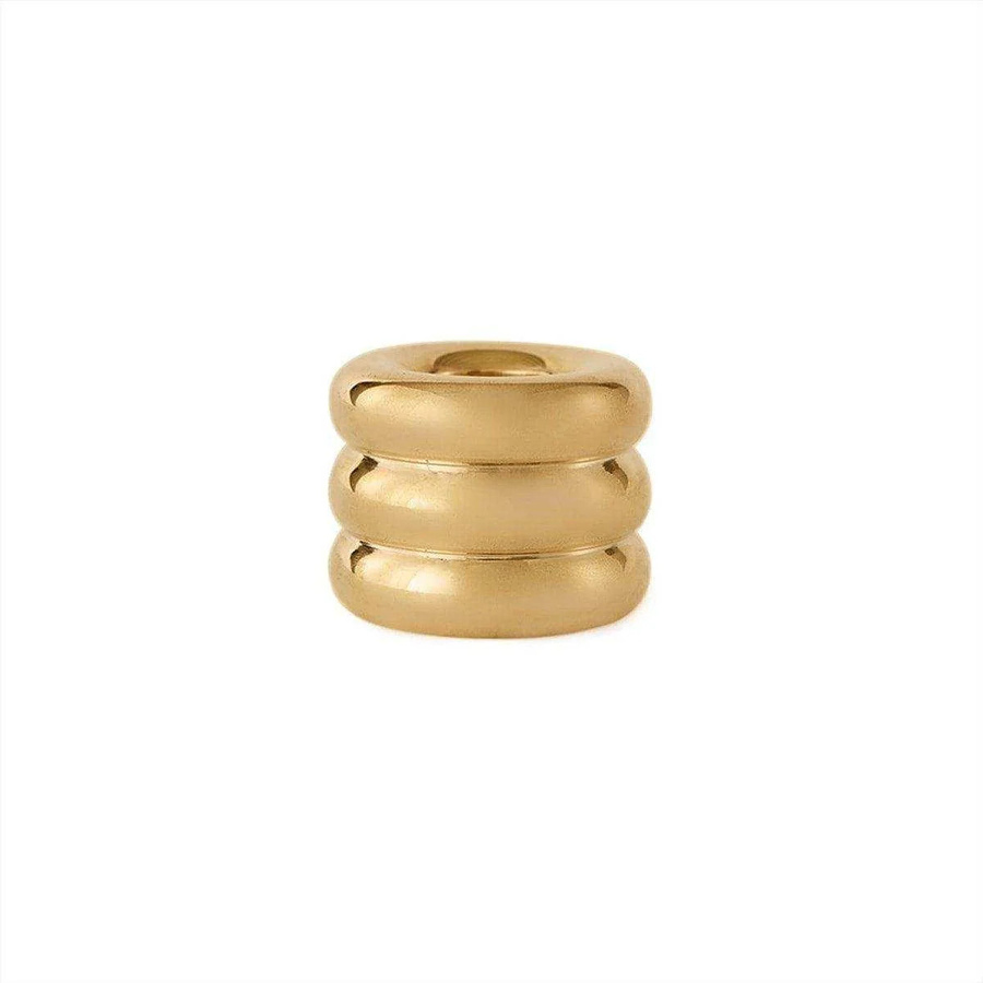 Oyoy Savi Kerzenhalter aus poliertem Messing in Gold, minimalistisches Tabletop-Design - Bild 1