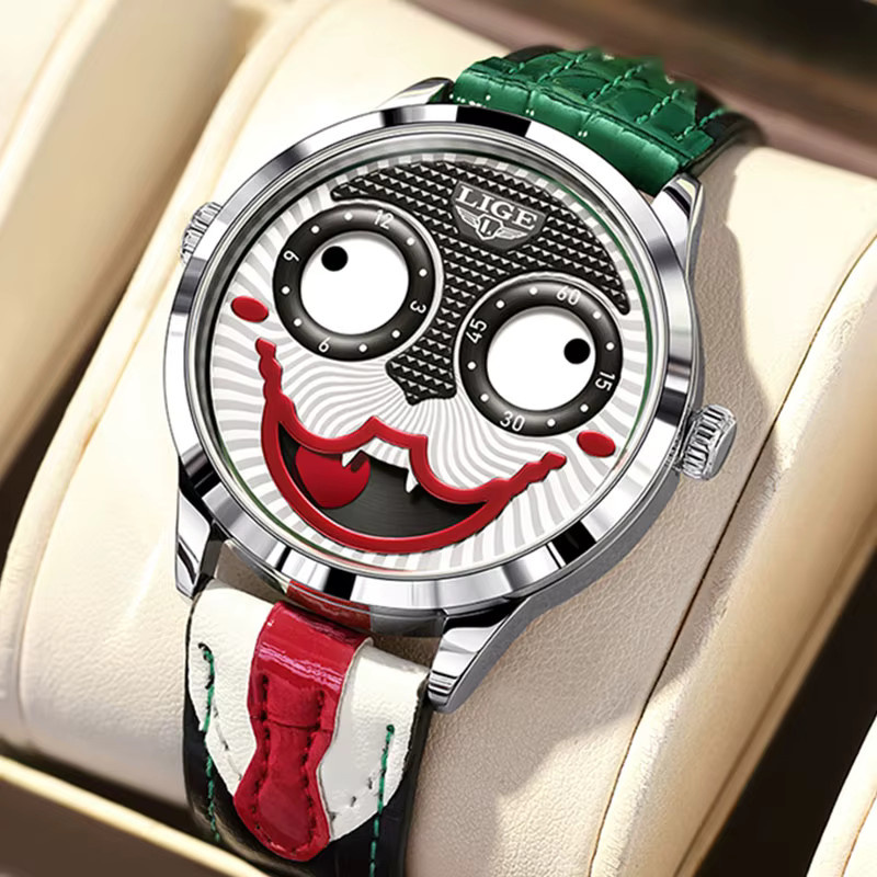 LIGE Armbanduhr Quarz, Leder, Edelstahl, Herren - Bild 6