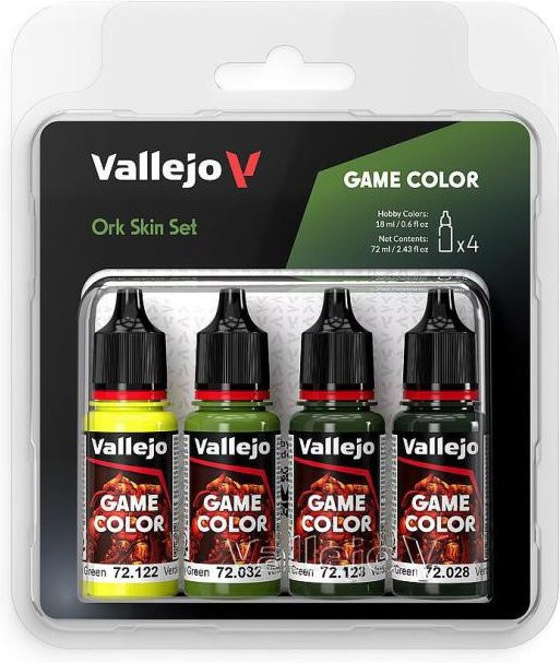 Vallejo Fantasy Ork-Haut, Farb-Set, Nachfüllpack, 4 x 18 ml - Bild 1
