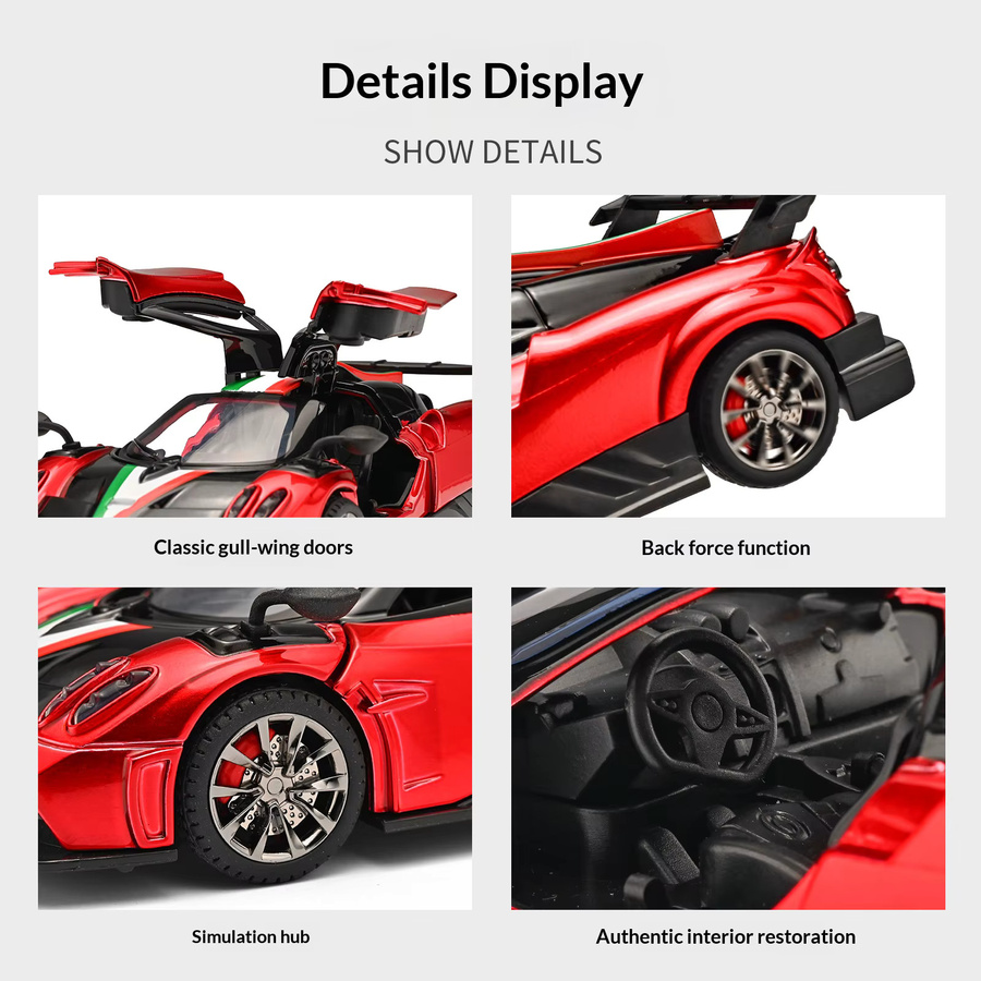Maisto Pagani Imola Roadster Sportwagen-Modell, 1:32, mit Licht und Sound - Bild 2