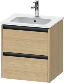 Duravit Waschtischunterschrank Ketho.2 in Ei Natur, wandhängend mit 2 Schubladen, B/T/H: 51 x 42 x 54,9 cm - Bild 1
