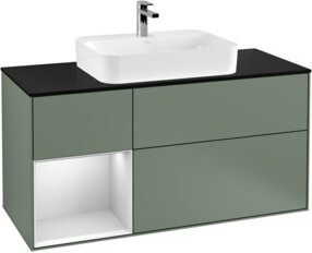 V&B Waschtischunterschrank Finion mit Wandbeleuchtung, Breite: 120 cm, Farbe: Lackiert - Bild 1