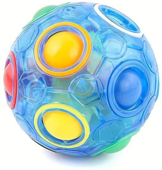 Topmix Pop Fidget Spielzeug, Regenbogen, 12 Löcher, schwarz - Bild 1