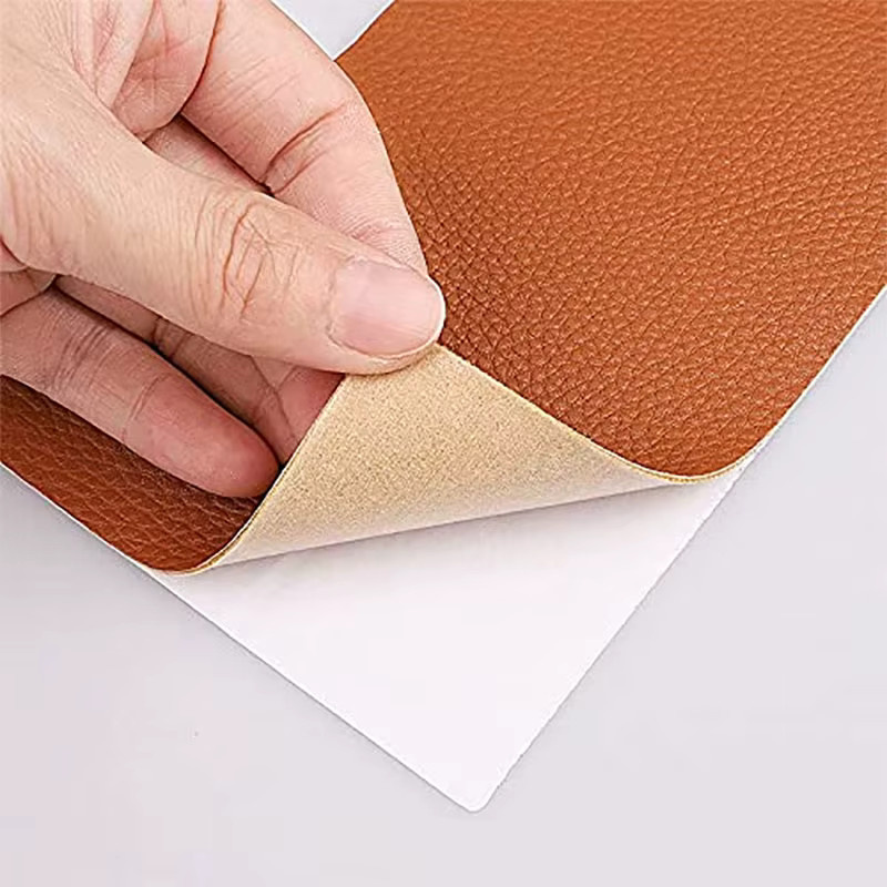 Selbstklebendes Leder-Reparatur-Patch aus PU-Leder in Blau, wasserdichte DIY-Vinyl-Stoff-Patches für Sofas, Taschen und Autositze, B/H: 10 x 20 cm - Bild 2