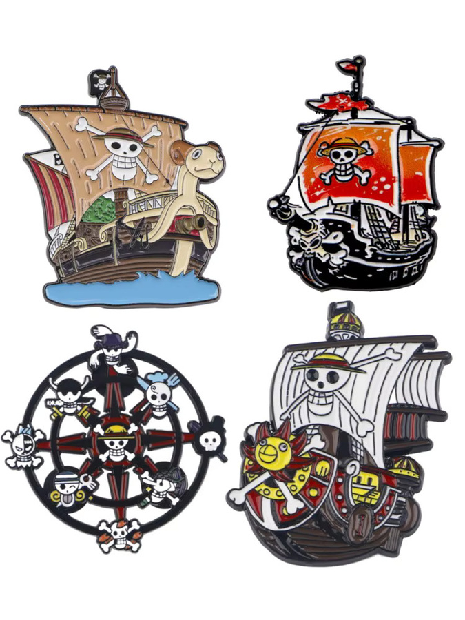 Bandai Broschen, Schiffs-Emaille-Pins, Bunt, Damen - Bild 4
