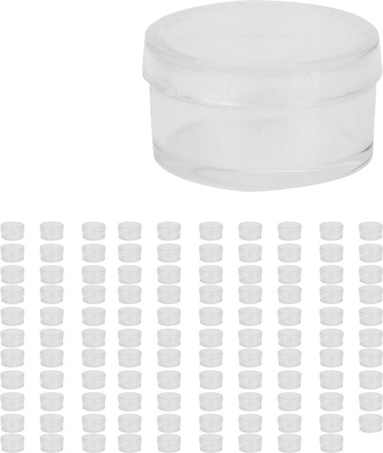 Neoglint Aufbewahrungsbox für Perlen und Schmuck, 100 Stück Organizer aus Kunststoff, Farbe: Weiß/Transparent, Breite: 2 cm - Bild 1