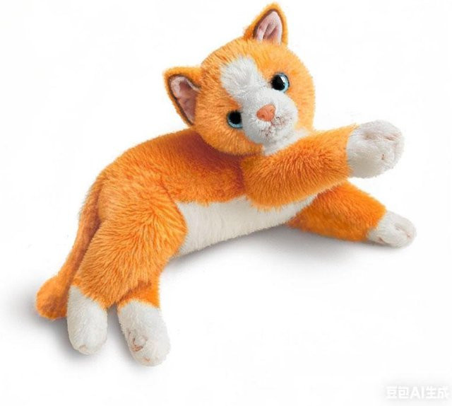Kidsly Kätzchen Puppe, Plüschtier, Orange, 45cm - Bild 1