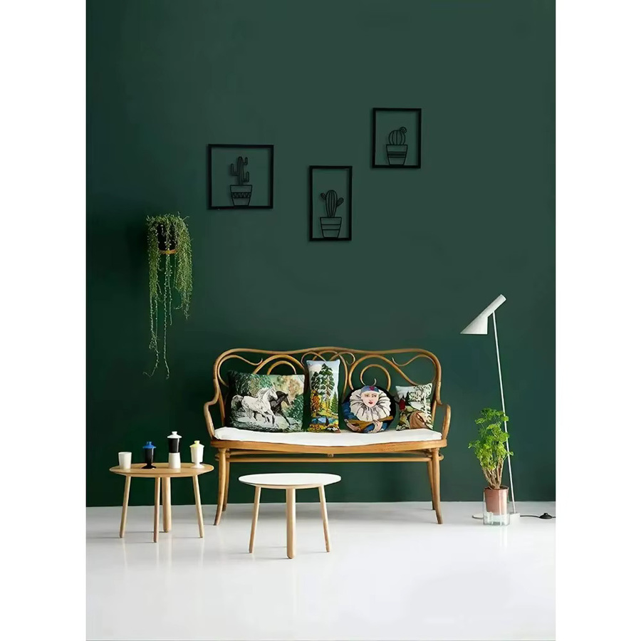 3er-Set Metall-Kaktus-Wandkunst von CIFBUY in Schwarz und Silber für moderne Wanddekoration mit floralem Design - Bild 4