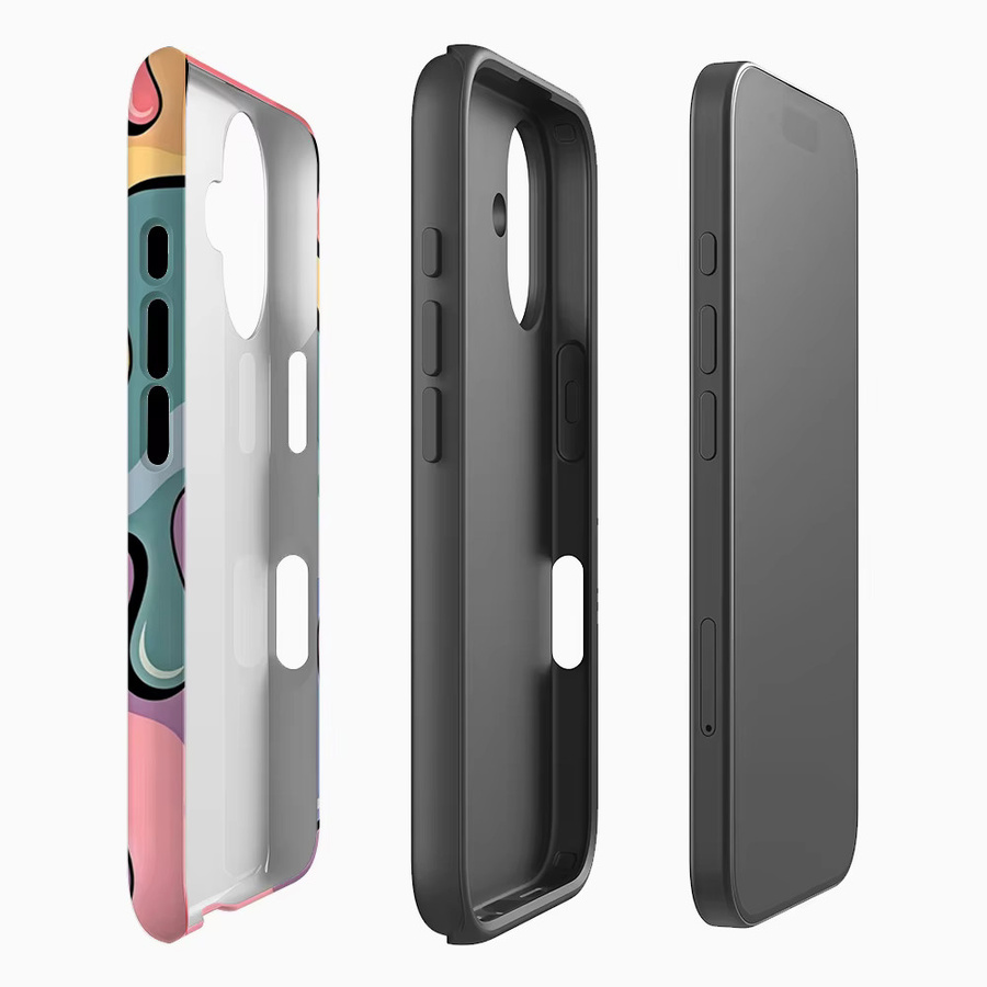 Fluid Pastels Handyhülle für iPhone 17 16 15 14 13 12 Pro Max Plus mit doppelschichtiger Rückseite in Multicolour - Bild 2