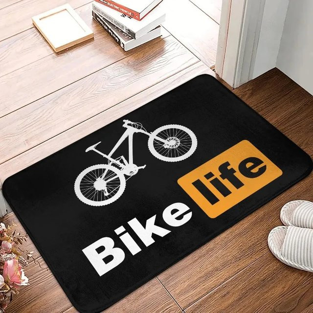 Rutschfeste VIKAMA MTB Fahrrad Bodenmatte für Eingang, Küche oder Bad, Mehrfarbig, 80 x 50 cm - Bild 1