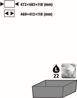 Bodenauffangwanne Stawa-R für asecos Chemikalienschränke der CS Serie aus Stahlblech in Grau, B/T/H: 47,2 x 48,3 x 11,8 cm, 22 l - Bild 1