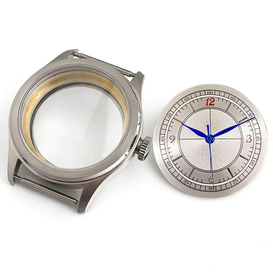 Tandorio Uhrenteile-Set Retro, Edelstahl, 38mm, Saphirglas, 10BAR - Bild 1