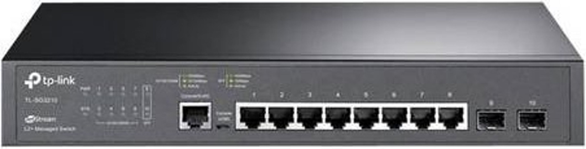 TP-Link SG3210 L2 Managed Switch mit 8 x 1 GBit/s Ethernet/LAN Ports in Schwarz - Bild 2