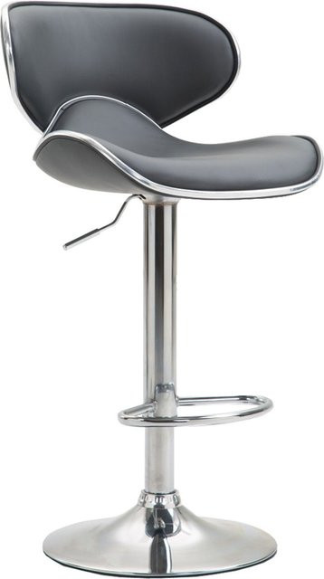 TPFLiving Barhocker Las Palmas in Grau mit Kunstleder und Metallgestell in Chromoptik - Bild 1
