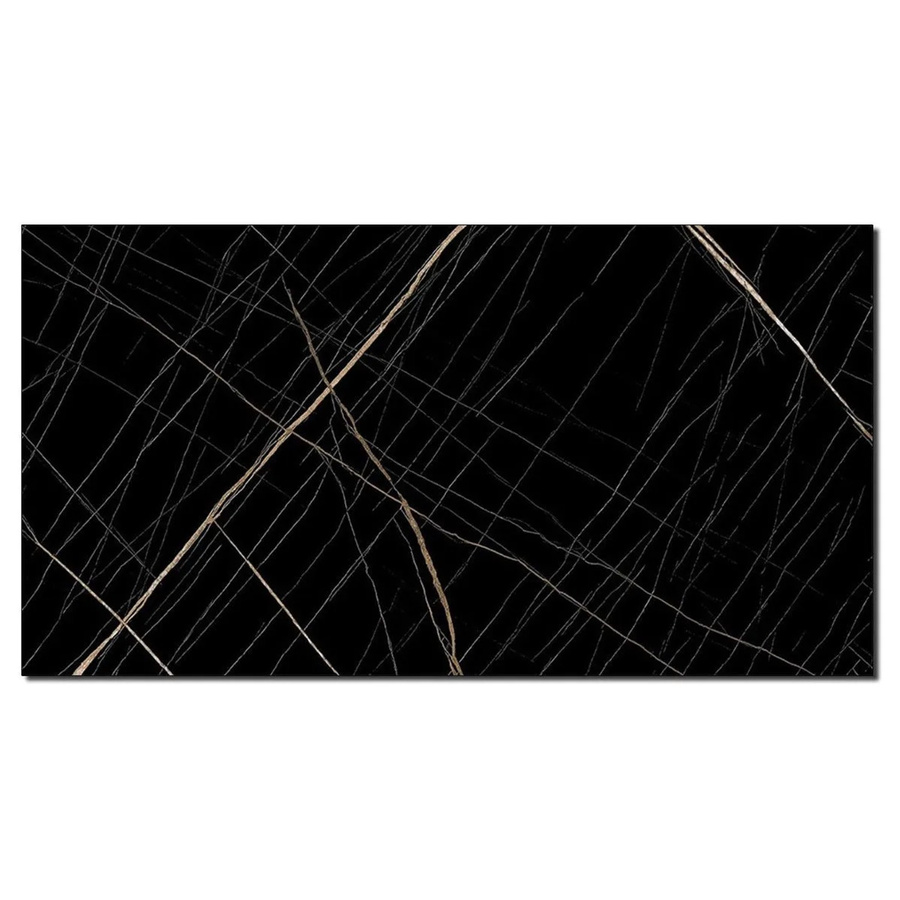 Aluverbund24 PVC Wandpaneele Sahara-Black in Marmor-Optik Hochglanz, B: 60 cm, H: 120 cm - Bild 2