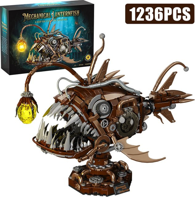 FINGERROCK Mechanische Laternenfisch-Meerestiere, Bausteine, 1236 Teile - Bild 1