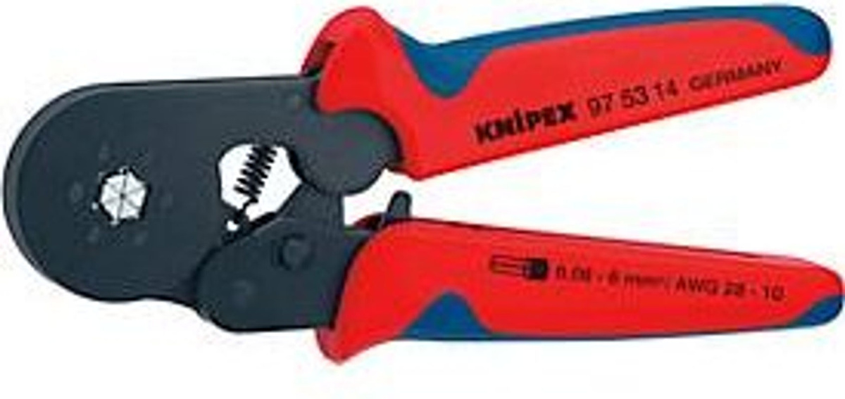 Knipex Selbsteinstellende Crimpzange 97 53 04 für Aderendhülsen mit Seiteneinführung, rot/blau - Bild 4