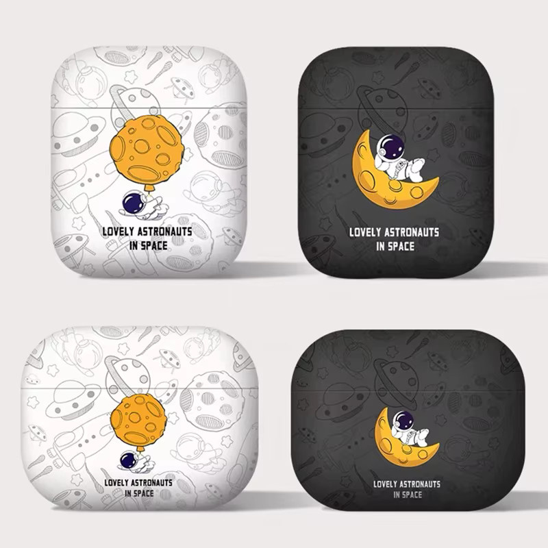 Astronaut Space Moon Soft Case für Apple AirPods Pro 2, 3, 1 und AirPods 4 3 2 1 Schutzhülle mit USB-C Anschluss - Bild 5