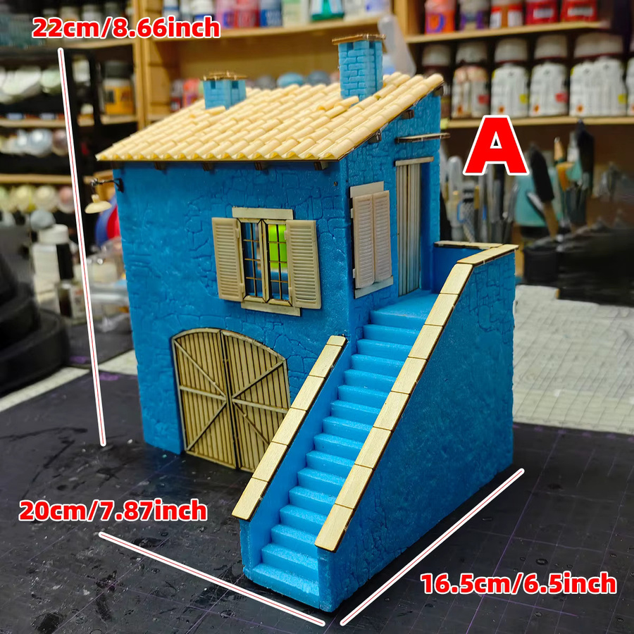 Cor Architekturmodell-Bausatz Ländlicher Wohnbereich Bungalow Landhaus, Maßstab 1:32 - Bild 2