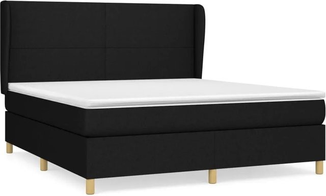 vidaXL Boxspringbett Hybrid mit Matratze Schwarz B/T/H: 180 x 200 x 183 cm - Bild 1
