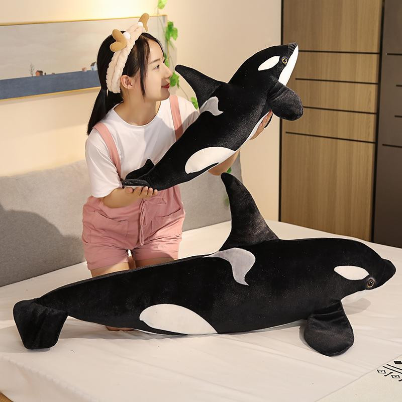 Bai Fen Bai dolls and toys Orcinus Orca Schwarzer Killerwal Plüschspielzeug 75cm - Bild 3