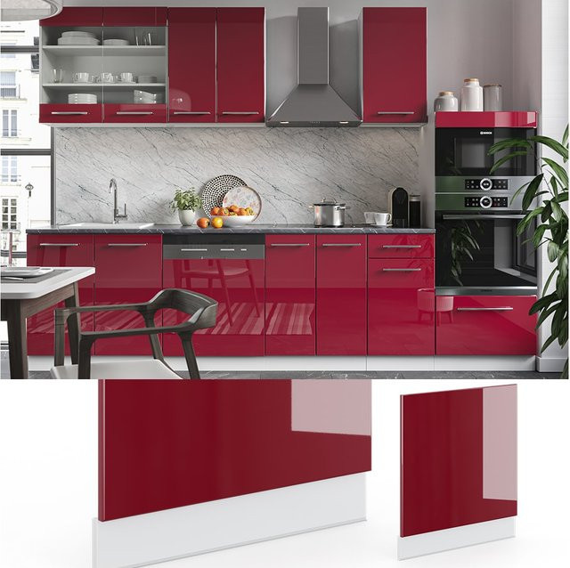 Vicco Geschirrspülerfront Fame-Line Bordeaux Hochglanz Breite: 60 cm - Bild 1