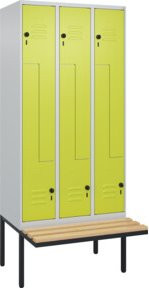 C+P Z-Spind Classic PLUS Sitzbank mit 6 Fächern und Buche-Hartholz Sitzfläche, B/T/H: 212 x 90 x 81,5 cm - Bild 1