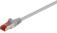 goobay Patchkabel CAT.6 S/FTP PiMF Ethernet LAN grau, Länge: 10,0 m - Bild 1