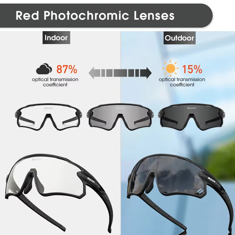 Scvcn Sonnenbrille, rot, Vollrand, Kunststoff, Unisex, polarisiert - Bild 5