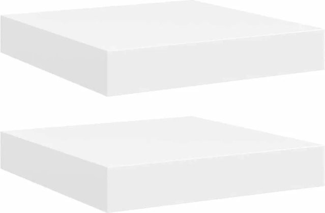 vidaXL Schweberegale 2er Set Weiß MDF B/T/H: 23 x 23,5 x 3,8 cm - Bild 1