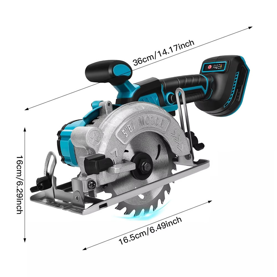 Makita Akku-Kreissäge 125 mm, bürstenlos, blau, kompatibel mit Makita 18V LXT Akkus - Bild 4