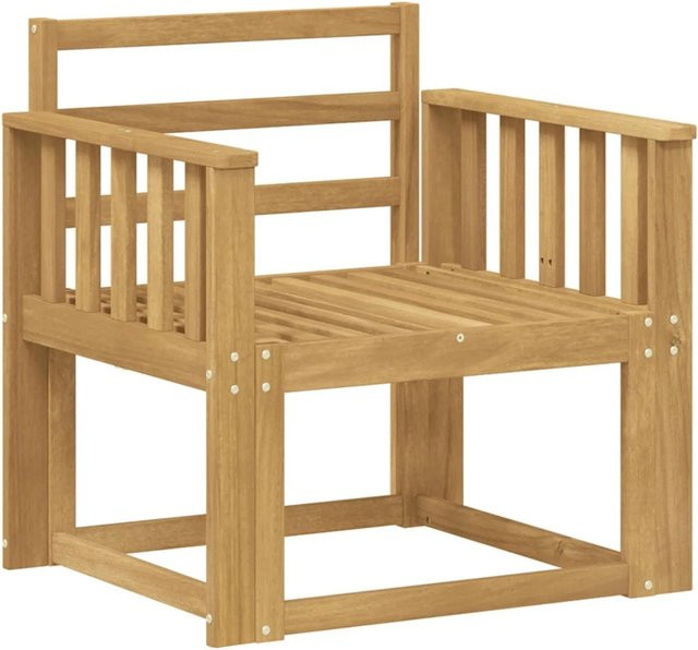 vidaXL Outdoor-Sofagarnitur aus Massivholz Akazie in Weiß und Braun für Garten und Terrasse - Bild 1