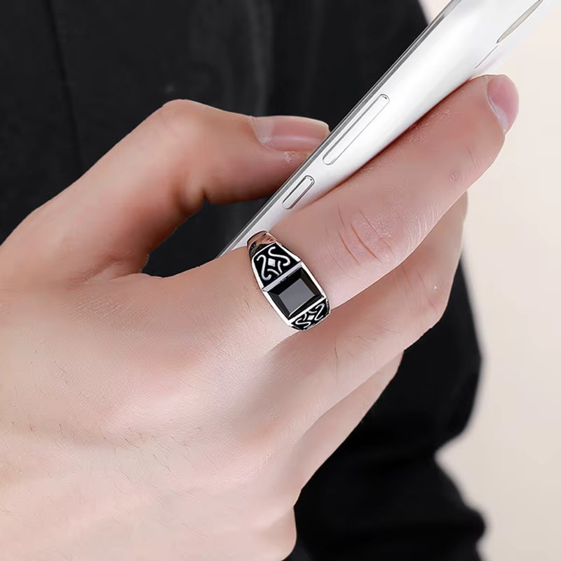 SAY Ring 925 Silber, Vintage, Unisex - Bild 5