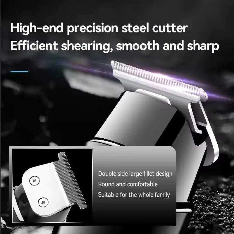 Kemei KM-1115 Professioneller kabelloser Herren-Haarschneider in Schwarz mit USB-Ladefunktion - Bild 3