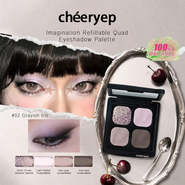Cheeryep Imagination Quad-Lidschattenpalette, 5 g, Matt, Puder - Bild 1