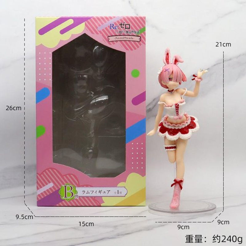 MIFEN Anime Actionfigur Re:Zero Starting Life in Another World Ram Kaninchen Verkleidung Modell aus PVC, Multicolor, Höhe: 21 cm - Bild 1