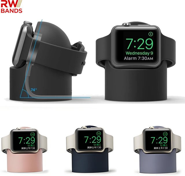 RWBANDS Ladeständer für Apple Watch, Silikon, Schwarz, Unisex - Bild 1