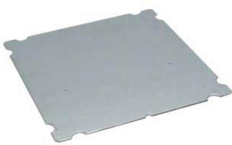 Hager Montageplatte FZ373 aus Stahl für Kabelanschlusskästen in Silber und Weiß - Bild 1