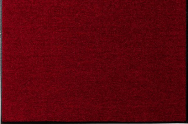 Rutschhemmende Salonloewe Fußmatte in Rot, quadratisch aus Polyamid und Gummi