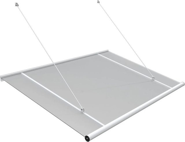 Roro Vordach V155 in Weiß aus Aluminium und Acrylglas, B/T/H: 151,5 x 97 x 85,5 cm - Bild 1