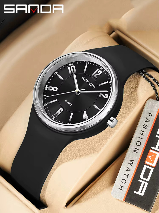 SANDA Armbanduhr, Quarz, Grün, Silikon, Unisex - Bild 5