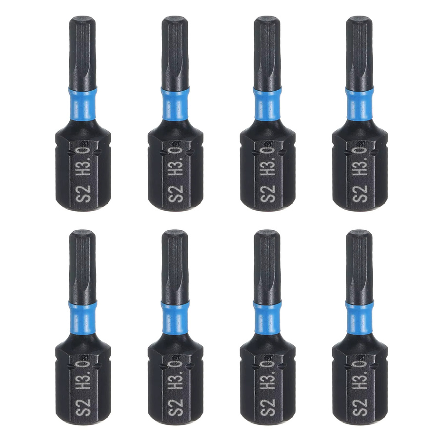 UXCELL Magnetische Sechskant-Schraubendreher-Bits im Set, 1/4 Zoll Sechskantschaft, Länge: 25 mm, Farbe: Schwarz - Bild 5