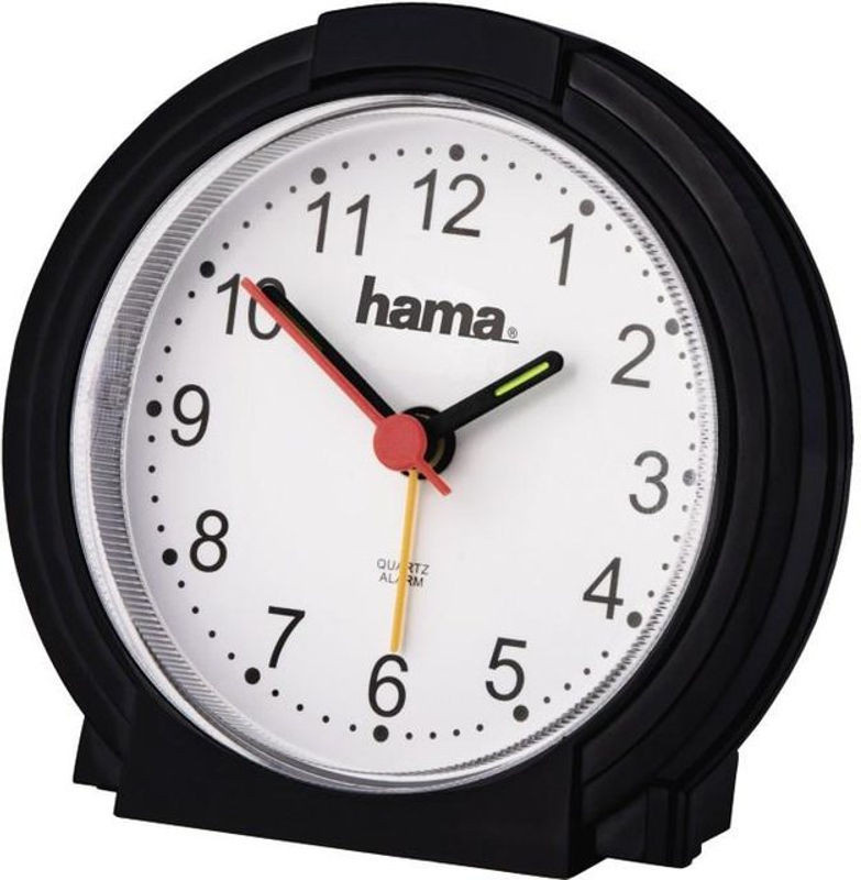 Hama Wecker Classic Analog Geräuschlos Schwarz/Weiß Rund - Bild 1