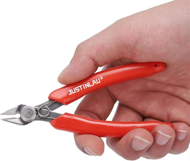 PINTUDY Seitenschneider aus Edelstahl in Rot für DIY Elektronik und 3D-Drucker Kabel Cutter - Bild 1